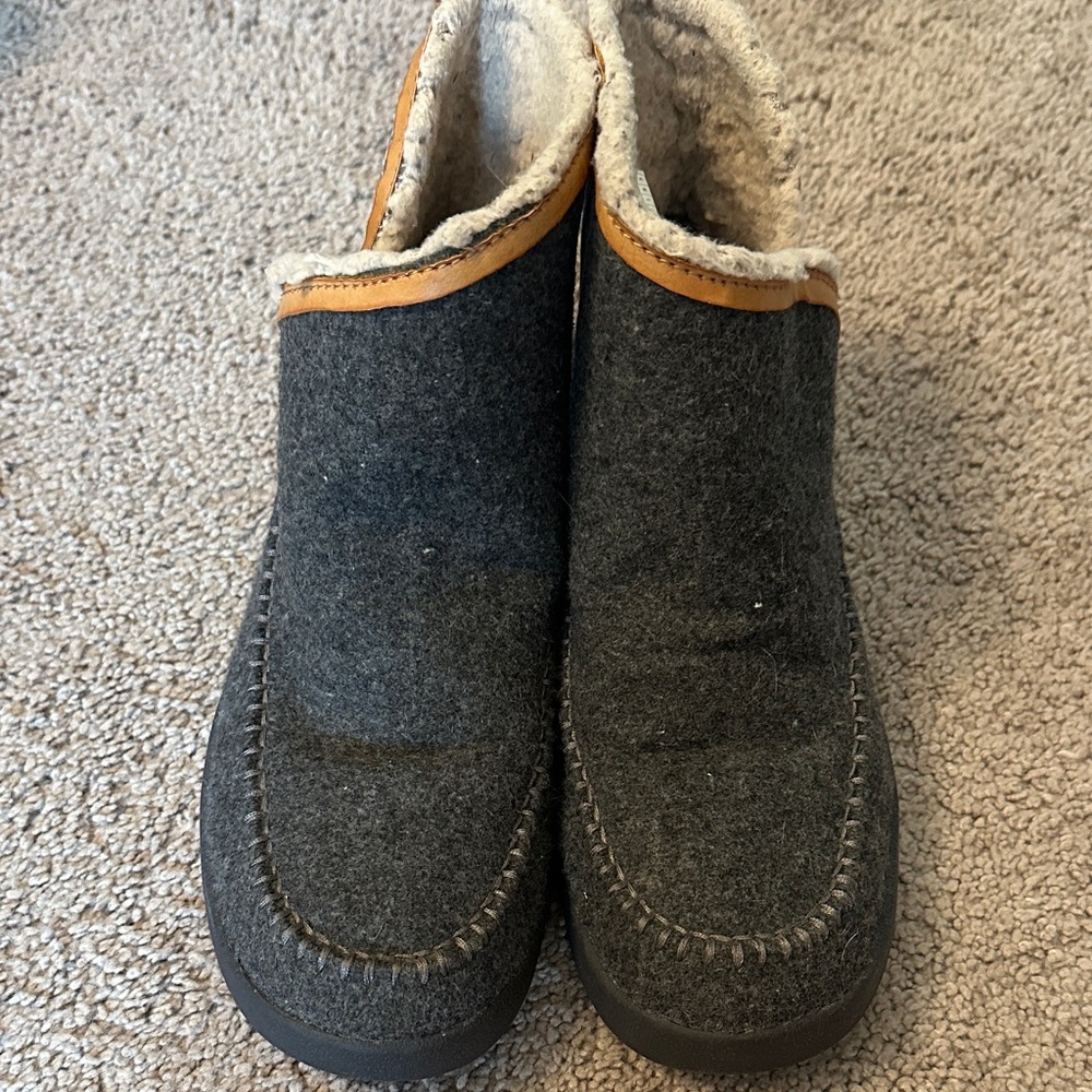 Cozy Faux-Fur Lined Ankle Boots - Gray - Picture 3 of 6